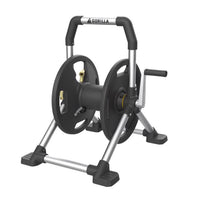 Gorilla Carts 150 ft. Black/Gray Retractable Free Standing Hose Reel Cart