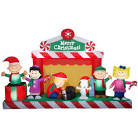 Gemmy Giant Christmas Inflatable Peanuts Gang Christmas Stage Scene 86 in. Inflatable (Pack of 2)
