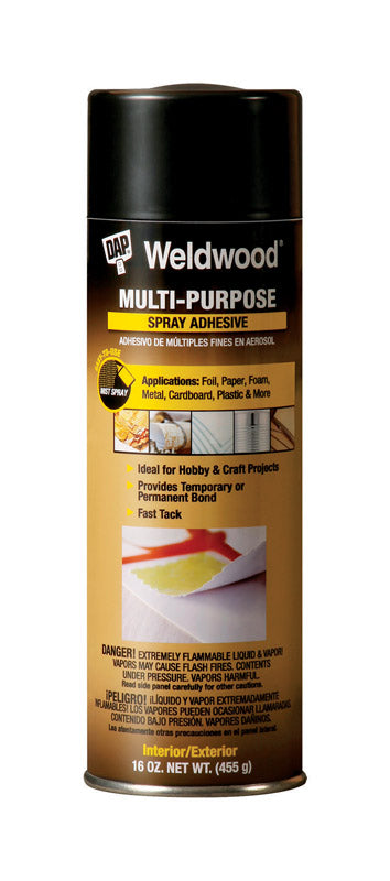 DAP Weldwood High Strength Rubber Contact Cement Spray Adhesive 16 oz