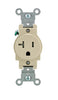 Leviton 20 amps 125 V Single Ivory Outlet 5-20R 1 pk