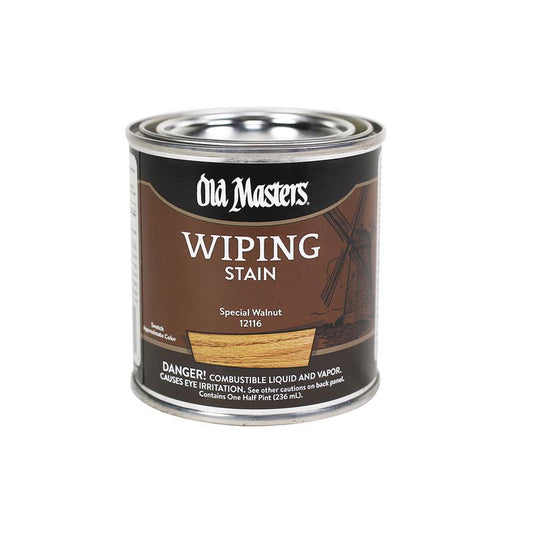 Old Masters Semi-Transparent Special Walnut Oil-Based Wiping Stain 0.5 pt. (Pack of 6)