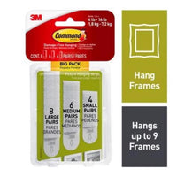 Command Strips 17211-Bpes Command Assorted Picture Hanging Strips - Open Box