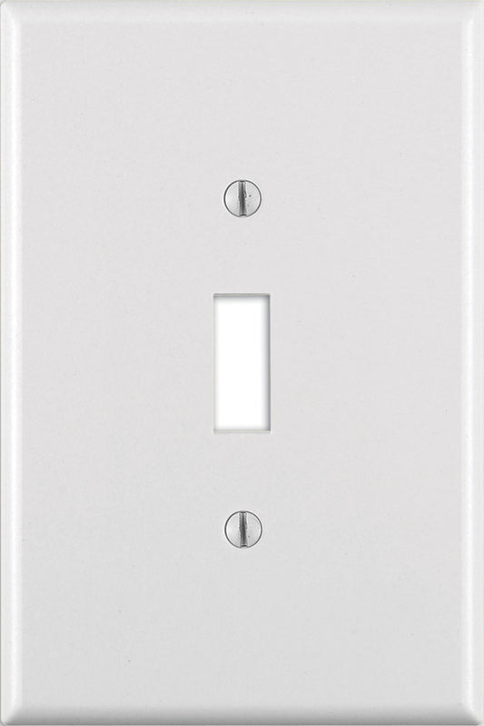 Leviton White 1 gang Plastic Toggle Wall Plate 1 pk (Pack of 25)