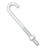 Hampton Small Zinc-Plated Silver Zinc 1 in. L J-Bolt 375 lb. 1 pk (Pack of 10)