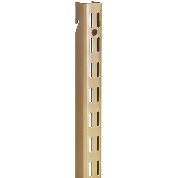Knape & Vogt Dual Trak Heavy-Duty Adjustable Shelving Standard, 48-inch, Satin Gold, 0119-48SG