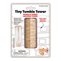 Playmaker Toys Tiny Tumble Tower Wood Brown 48 pc (Pack of 12)