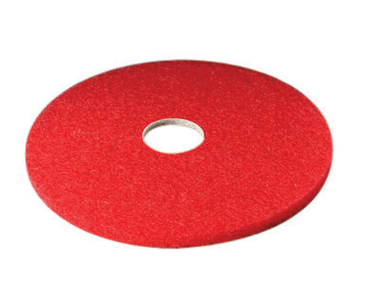 3M Scotch-Brite 16 in. Dia. Non-Woven Natural/Polyester Fiber Buffer Floor Pad Red (Pack of 5)