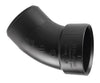 Charlotte Pipe 2 in. Hub X 2 in. D Spigot ABS 45 Degree Elbow