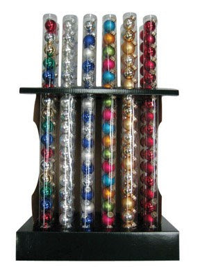 Christmas By Krebs Ornament Display Pvc Assorted Colors (Case of 18)