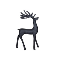 Creative Co-Op Resin Abstract Deer Black Table Decor 12 in.