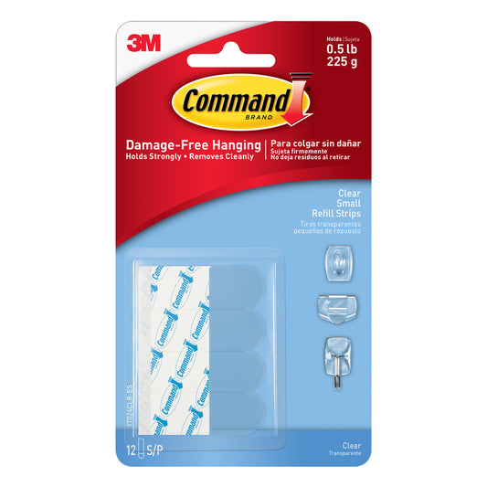 3M Command Small Foam Adhesive Strips 1-3/4 in. L 12 pk (Pack of 6)