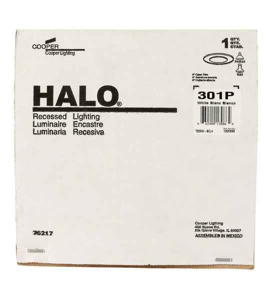 Halo Matte White 6 in. W Metal Incandescent Open Trim 75 W
