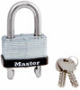 Master Lock 1-3/32 in. H X 1-1/32 in. W X 1-3/4 in. L Laminated Steel Warded Locking Padlock
