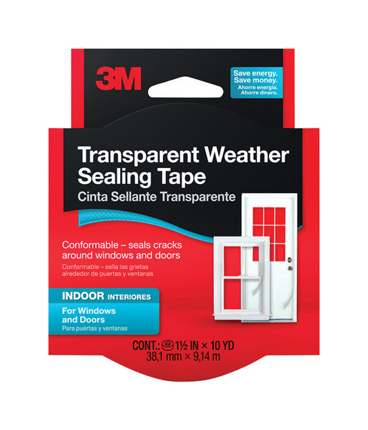 3M Flexible Moisture Resistant Transparent Weather Sealing Tape 30 L ft.