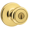 Kwikset  Tylo  Polished Brass  Entry Knobs  ANSI/BHMA Grade 3  1-3/4 in.