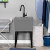 Tehila 22.875 in. W X 23.5 in. D Freestanding Plastic Laundry Tub