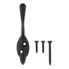 National Hardware Medium Matte Black Metal 3.30 in. L Heavy Duty Garment Hook 35 lb 1 pk (Pack of 4)