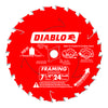 Diablo 7-1/4 in. Dia. x 5/8 in. Carbide Tip Titanium Framing Blade 24 teeth 1 pc. (Pack of 10)