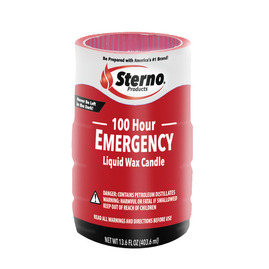 Sterno 100 Hour Emergency Soft Light Candles 5.5 in. H X 3.5 in. W X 3.5 in. L 13.6 oz 1 pk (Pack of 4)