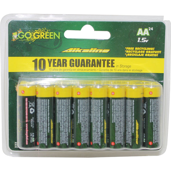 Pilas alcalinas AA Gogreen Power Inc 24011, paquete de 24
