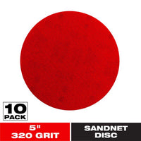 Diablo SandNet 5 in. Aluminum Oxide Hook and Lock Sanding Disc 320 Grit Ultra Fine 10 pk