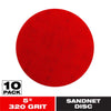 Diablo SandNet 5 in. Aluminum Oxide Hook and Lock Sanding Disc 320 Grit Ultra Fine 10 pk
