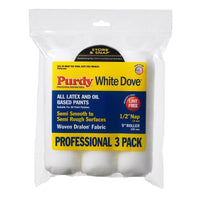 Purdy White Dove Woven Fabric 9 in. W X 1/2 in. Paint Roller Cover 3 pk - Deal of The Week