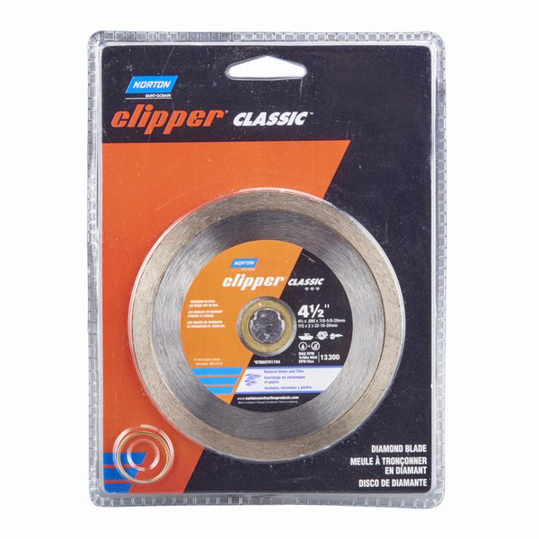Hoja de diamante con borde continuo de 4-1/2 pulg. DX de 5/8 y 7/8 pulg. de Norton Clipper, 1 pieza