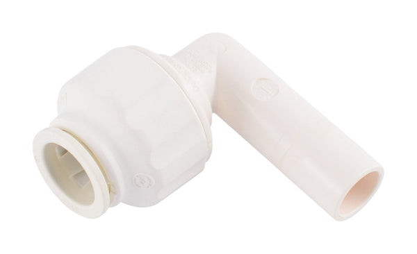 Codo de plástico SharkBite de 1/2 pulg. CTS x 1/2 pulg. D