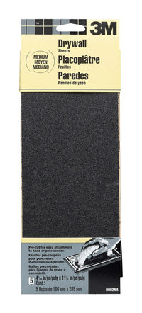 3M 11-1/4 in. L X 4-3/16 in. W 100 Grit Silicon Carbide Sandpaper 5 pk