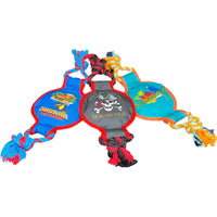 Multipet Round Tug W/Disc Squeaker Dog Toy
