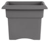 Bloem Veranda 14.3 in. H X 18 in. W X 18 in. D Plastic Planter Box Charcoal