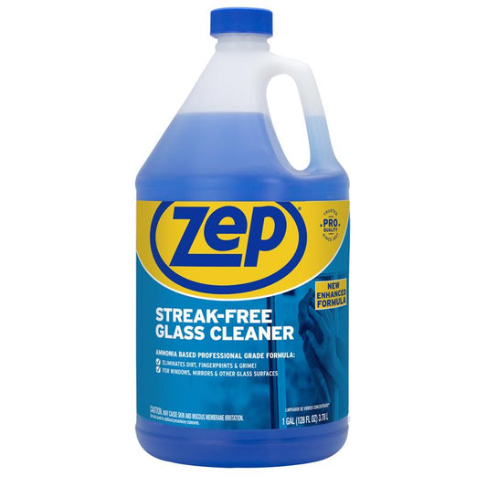 Zep Commercial No Scent Glass Cleaner 128 oz. Liquid (Pack of 4)