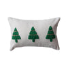 Creative Co-Op Natural/Green Christmas Trees Pillow 9 in.