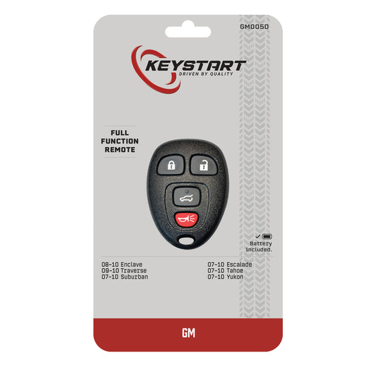 KeyStart Self Programmable Remote Automotive Replacement Key GM005 Double For GM