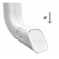GutterGate 3 in. H X 3 in. W X 4 in. L White Plastic Rectangular Downspout Adapter