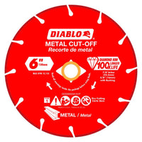 Diablo 6 in. D X 7/8 in. X 0.047 in. thick Diamond Metal Cut-Off Wheel
