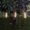 Alpine Solalris Bronze Glass/Iron 33 in. H Edison Bulb Solar Garden Stake (Pack of 6)