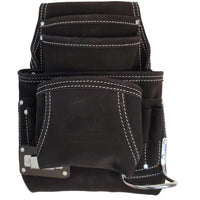 CLC 10 pocket Suede Leather Tool and Fastener Pouch Black
