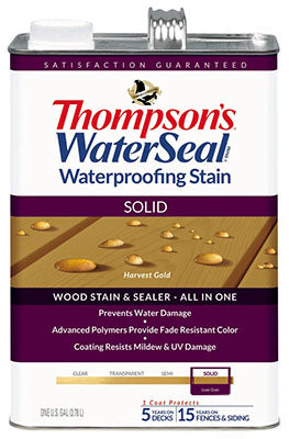 Thompson's WaterSeal Wood Sealer Solid Harvest Gold Waterproofing Wood Sealer 1 gal
