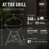 Weber 18" Original Kettle Charcoal Grill, Black, Porcelain-Enamel Lid, Rust-Resistant, Easy Clean