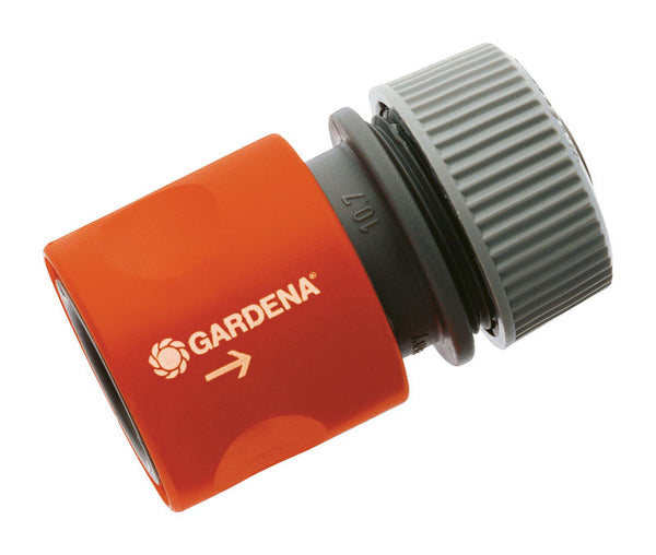 Conector de reparación para extremo de manguera Gardena de plástico roscado macho de 5/8 in. con tope de agua - Oferta de la semana