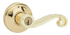 Kwikset SmartKey Lido Polished Brass Entry Lockset KW1 1-3/4 in.