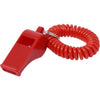 Hillman Plastic Assorted Sporting Whistle Wrist Coil Key Chain (Pack of 24).