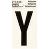 Hy-Ko 2 in. Reflective Black Vinyl Letter Y Self-Adhesive 1 pc. (Pack of 10)