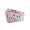 Multipet Assorted Plush Birthday Cake Slice Dog Toy 6 1 pk