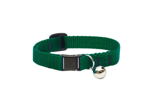 Lupine Pet Basic Solids Green Green Nylon Cat Collar