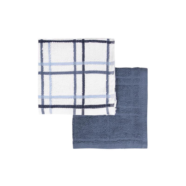Paño de cocina de algodón azul/blanco Ritz, paquete de 2 (paquete de 3)
