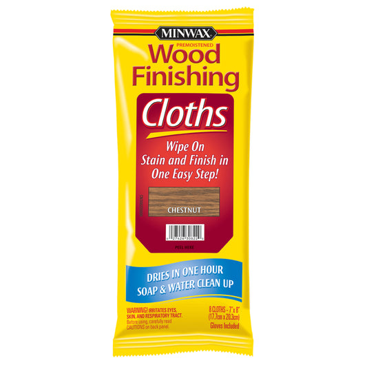 Minwax Semi-Transparent Chestnut Water-Based Acrylic Wiping Stain and Finish (Pack of 6)