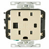 Leviton Decora 15 amps 125 V Type A/C Duplex Ivory Outlet and USB Charger 5-15R 1 pk